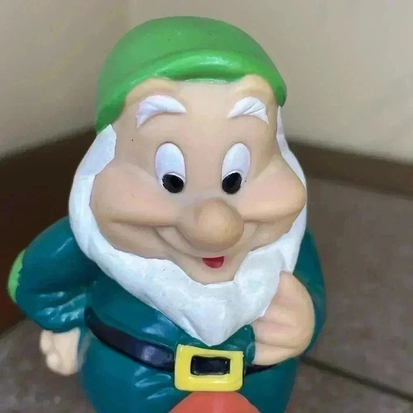 Vintage Disney Snow White & The Seven Dwarfs HAPPY Rubber Collectible - Picture 5 of 8